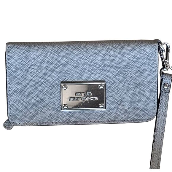 Michael Kors Jet Set Wristlet Wallet | Saffiano Leather Phone Holder | Light Tan - Picture 1 of 6